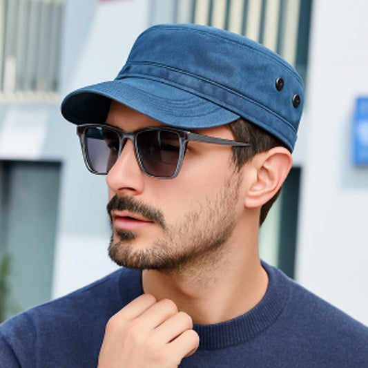 🧢 LIMITED-TIME 50% OFF! ✨ Vintage Flat Top Baseball Cap – Military Style, Durable Cotton, Adjustable Strap ⚔️