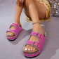 🚀 LIMITED-TIME 50% OFF! 👡 Double Buckle Strap Cork Slide Sandals – Sparkling, Comfy & Effortlessly Chic ✨