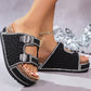 🚀 LIMITED-TIME 50% OFF! 👡 Double Buckle Strap Cork Slide Sandals – Sparkling, Comfy & Effortlessly Chic ✨