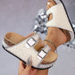 🚀 LIMITED-TIME 50% OFF! 👡 Double Buckle Strap Cork Slide Sandals – Sparkling, Comfy & Effortlessly Chic ✨