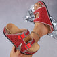 🚀 LIMITED-TIME 50% OFF! 👡 Double Buckle Strap Cork Slide Sandals – Sparkling, Comfy & Effortlessly Chic ✨