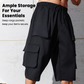 🩳 LIMITED-TIME 50% OFF! ✨ Men's Casual Cargo Capri Shorts – Large Pockets, Drawstring Waist, Relaxed Fit 🌿