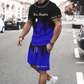 👕 LIMITED-TIME 50% OFF! 🩳 Men's Graphic Print T-Shirt & Shorts Set – Coordinated, Soft, Adjustable Waist 🌴