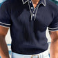 👔 LIMITED-TIME 50% OFF! ⛳ Summer Casual Short Sleeve Polo Shirt – Premium Knit, Contrast Tipping, Breathable 🌴