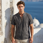 👕 LIMITED-TIME 50% OFF! ✨ Men's Casual Lace-Up Short Sleeve Shirt – Breathable, Adjustable Neckline, Vacation Ready 🌊