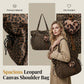 👜 LIMITED-TIME 50% OFF! 🐆 Leopard Print Canvas Shoulder Bag – Durable, Adjustable Drawstring, Spacious 🍂