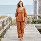 👕 LIMITED-TIME 50% OFF! ✨ Women's 2-Piece Set – Eyelet Details, Casual, Comfortable, Versatile 🌸