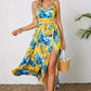 👗 LIMITED-TIME 50% OFF! 🌸 Women’s Floral Print High Slit Spaghetti Strap Dress – Flowy, Elegant, Perfect f