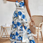 👗 LIMITED-TIME 50% OFF! 🌸 Women’s Floral Print High Slit Spaghetti Strap Dress – Flowy, Elegant, Perfect f
