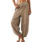 👖 LIMITED-TIME 50% OFF! 🍂 Women's Casual Elastic Waist Wide Leg Pants – Comfort Fit, Side Pockets, Flowy 🌸