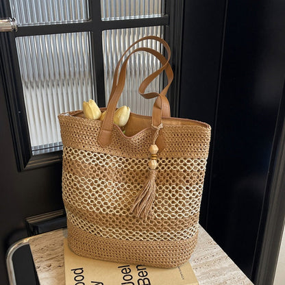 👜 LIMITED-TIME 50% OFF! 🏖️ Women's Straw Woven Shoulder Bag – Spacious, Lightweight & Breezy Style 🌴