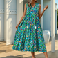 🚀 LIMITED-TIME 50% OFF! 💃 Abstract Print Tiered Midi Dress – Flowy, Chic & Made for Summer ✨