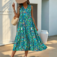 🚀 LIMITED-TIME 50% OFF! 💃 Abstract Print Tiered Midi Dress – Flowy, Chic & Made for Summer ✨