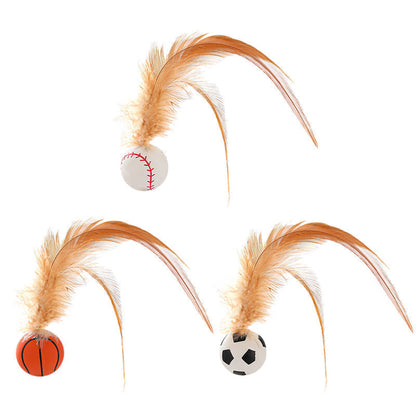 🐱 LIMITED-TIME 50% OFF! 🪀 Interactive Cat Ball – Bouncy, Feather, Battery-Free, Safe ✨