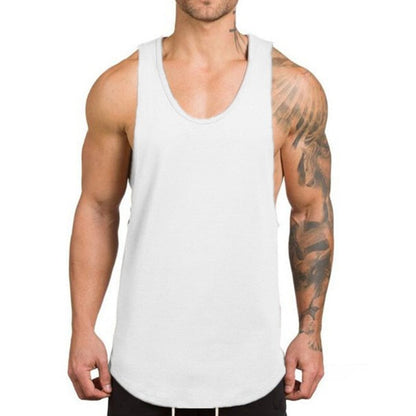 🎽 LIMITED-TIME 50% OFF! 💪 Men's Muscle Fitness Stringer Tank Top – Deep-Cut Armholes, Stretch Fabric, V-Neck 🏃‍♂️