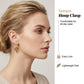 💎 LIMITED-TIME 50% OFF! ✨ Sparkling Heart Hoop Earrings – Double Layer, Coffee Crystals, Gold, Lightweight ❤️