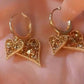 💎 LIMITED-TIME 50% OFF! ✨ Sparkling Heart Hoop Earrings – Double Layer, Coffee Crystals, Gold, Lightweight ❤️