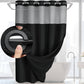 🚿 LIMITED-TIME 50% OFF! ✨ Waffle Pattern Shower Curtain – Double Waterproof, Clear Top Window, Snap Buttons, Classic Design ☀️