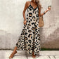 🐆 LIMITED-TIME 50% OFF! 👗 Women's Leopard Print Dress – Spaghetti Strap, V-Neck, Flowy A-Line ✨