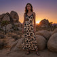 🐆 LIMITED-TIME 50% OFF! 👗 Women's Leopard Print Dress – Spaghetti Strap, V-Neck, Flowy A-Line ✨