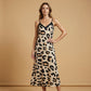 🐆 LIMITED-TIME 50% OFF! 👗 Women's Leopard Print Dress – Spaghetti Strap, V-Neck, Flowy A-Line ✨