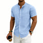 👔 LIMITED-TIME 50% OFF! ✨ Men's Loose Fit Short Sleeve Shirt – Breathable, Casual, Solid Color 🍃