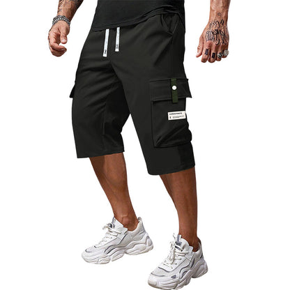 🩳 LIMITED-TIME 50% OFF! ✨ Men's Cargo Capri Pants – Lightweight, Multi-Pocket, Drawstring Waist 🏃‍♂️