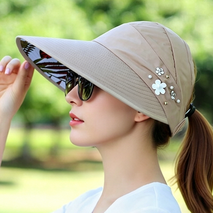 👒 LIMITED-TIME 50% OFF! ☀️ Foldable Sun Hat – Wide Brim, Ponytail Hole, Lightweight, UV Protection ✨