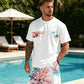👕 LIMITED-TIME 50% OFF! 🎨 Men's Graphic Print 2-Piece Set – T-Shirt & Shorts, Breathable Polyester, Vibrant Print 🏃‍♂️