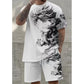👕 LIMITED-TIME 50% OFF! 🎨 Men's Graphic Print 2-Piece Set – T-Shirt & Shorts, Breathable Polyester, Vibrant Print 🏃‍♂️