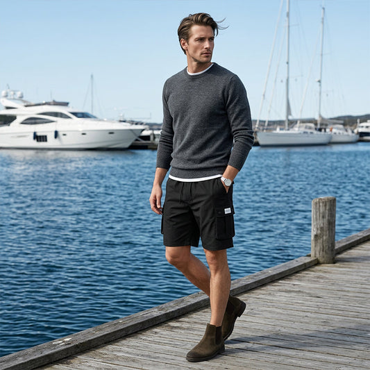 🩳 LIMITED-TIME 50% OFF! ✨ Men's Cargo Shorts – Relaxed Fit, Above-Knee, Drawstring, Breathable ☀️