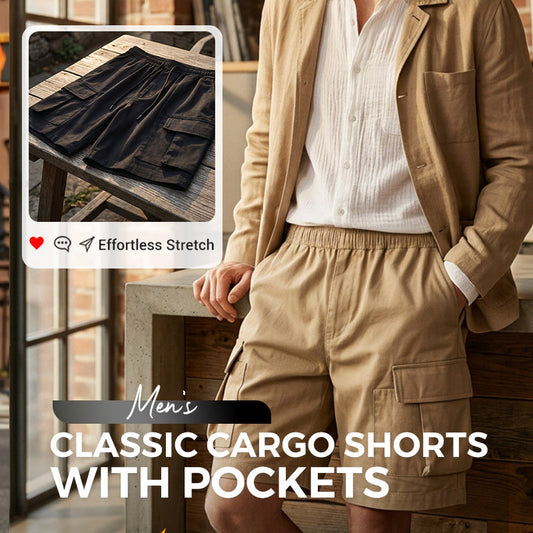 🩳 LIMITED-TIME 50% OFF! ✨ Men's Cargo Shorts – Loose Fit, Multiple Pockets, Durable 🍂