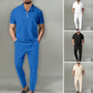 👔 LIMITED-TIME 50% OFF! ✨ Men's 2-Piece Set – Short Sleeve Top & Straight Leg Pants, Adjustable, Wrinkle-Resistant 🌿