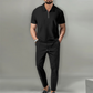 👔 LIMITED-TIME 50% OFF! ✨ Men's 2-Piece Set – Short Sleeve Top & Straight Leg Pants, Adjustable, Wrinkle-Resistant 🌿