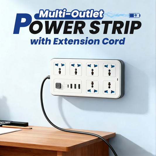 🔌 LIMITED-TIME 50% OFF! ⚡ Multi-Outlet Power Strip with USB – Extension Cord, Overload Protection, Master Switch ✨