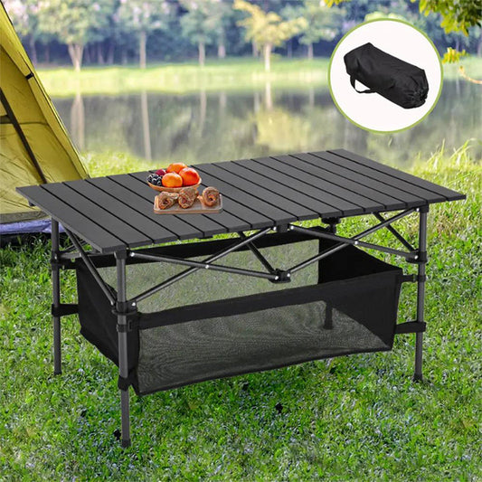 ⛺ LIMITED-TIME 50% OFF! 🪑 Portable Camping Table – Folding, Carbon Steel, Quick Setup ✨