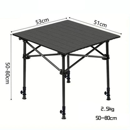 ⛺ LIMITED-TIME 50% OFF! 🪑 Portable Camping Table – Folding, Carbon Steel, Quick Setup ✨