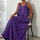 👗 LIMITED-TIME 50% OFF! ✨ Women's Sleeveless Maxi Dress – Solid Color, Side Pockets, A-Line, Durable Polyester 🌸