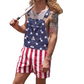 👖 LIMITED-TIME 50% OFF! 🇺🇸 American Flag Overalls Shorts – Unisex, Denim, Adjustable, Patriotic ✨