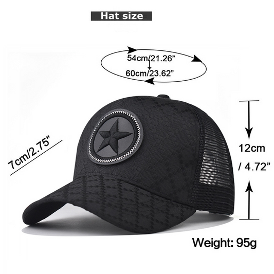 🧢 LIMITED-TIME 50% OFF! ⭐ Trucker Cap – Five-Pointed Star, Mesh Back, Adjustable, Cotton Blend ✨