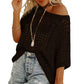 👕 LIMITED-TIME 50% OFF! ✨ 3/4 Sleeve Mesh Top – Hollow Knit, Soft Acrylic, Versatile, Casual ✨