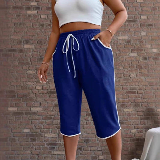 🩳 LIMITED-TIME 50% OFF! ✨ Women's Capri Pants – Drawstring Waist, Side Pockets, Breathable, Relaxed Fit 🍂