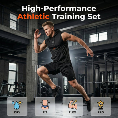 👕 LIMITED-TIME 50% OFF! ✨ Men’s Sleeveless Hoodie & Shorts Set – Athletic, Casual ✨
