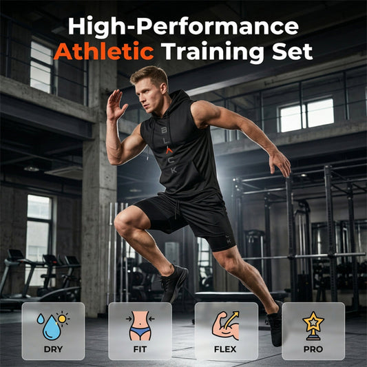 👕 LIMITED-TIME 50% OFF! ✨ Men’s Sleeveless Hoodie & Shorts Set – Athletic, Casual ✨