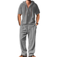 👕 LIMITED-TIME 50% OFF! 💥 Men's Cotton Linen Hooded Shirt & Pants Set – Breathable, Relaxed Fit, Vacation Ready ✨