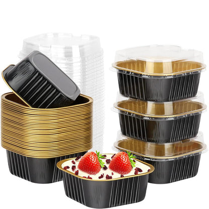 🧁 LIMITED-TIME 50% OFF! ✨ 10 PCS Aluminum Baking Cups – with Lids, Oven & Air Fryer Safe, Disposable ✨