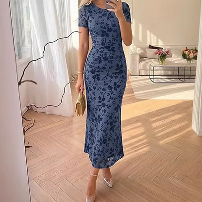 👗 LIMITED-TIME 50% OFF! ✨ Women's Floral Mesh Mermaid Dress – Ruched Waist, Romantic, 7 Colors 🌸