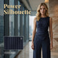 👔 LIMITED-TIME 50% OFF! ✨ Women's Pinstripe Wrap Waist Jumpsuit – Asymmetrical Top, Wide Leg, Power Silhouette 💼