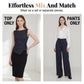 👔 LIMITED-TIME 50% OFF! ✨ Women's Pinstripe Wrap Waist Jumpsuit – Asymmetrical Top, Wide Leg, Power Silhouette 💼