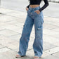 👖 LIMITED-TIME 50% OFF! ✨ Women's Denim Cargo Jeans – Wide Leg, High Waist, Multi-Pocket, Stretch ✨
